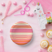 Bols En Carton Stripes complexes - rose, orange et crème (Fête)