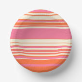 Bols En Carton Stripes complexes - rose, orange et crème (Recto)