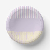 Bols En Carton Stripes Pop Couleur - Rose Pastel, Jaune & Violet (Recto)