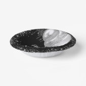 Bols En Carton Sweet 16 argent noir parties scintillant nom ballo (Angulaire)