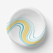 Bols En Carton Swirl simple - Turquoise et jaune (Recto)