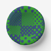 Bols En Carton Taches à pois verts bleus Patchwork (Recto)