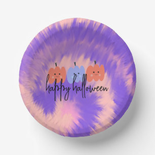 Bols En Carton Tiedye Halloween Citrouille Dessinée à la Main