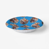 Bols En Carton Tiger Head Pattern Design Blue  (Angulaire)