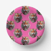 Bols En Carton Tiger Head Pattern Design Pink (Recto)