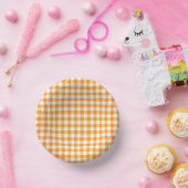 Bols En Carton Tiny Orange and White Gingham (Fête)