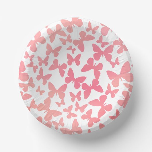 Bols En Carton Toss papillon (Pêche) (Recto)