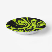 Bols En Carton Tourbillon de marbre rétro vert et noir (Angulaire)