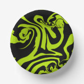 Bols En Carton Tourbillon de marbre rétro vert et noir (Recto)