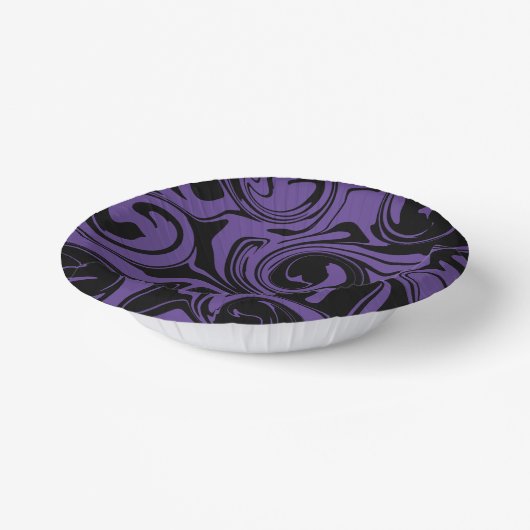 Bols En Carton Tourbillon en marbre rouge et noir (Angulaire)