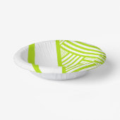 Bols En Carton Triangle en Lime Vert et Blanc (Angulaire)