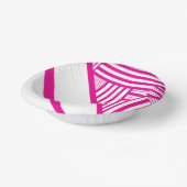 Bols En Carton Triangle en Magenta et Blanc (Angulaire)