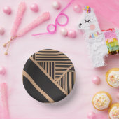 Bols En Carton Triangle en tan et noir (Fête)