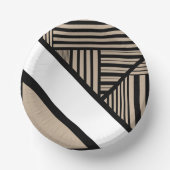 Bols En Carton Triangle - Taupe, noir et blanc (Recto)