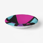 Bols En Carton Triangles en rose, violet, bleu et noir (Angulaire)