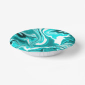 Bols En Carton Turquoise, Turquoise et Marbre blanc (Angulaire)