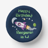 Bols En Carton Un adorable vaisseau-fusée dans l'espace dessin an (Recto)