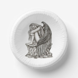 Bols En Carton Un ange endormi sur la pierre