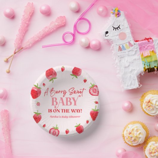 Bols En Carton Un Baby shower de fraise Berry Sweet Baby (Fête)