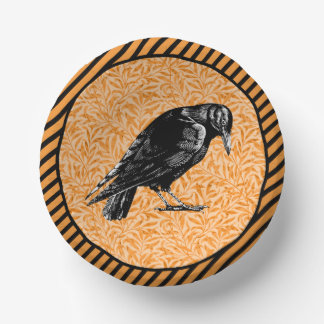 Bols En Carton Un Corbeau ou Corbeau Halloween orange et noir