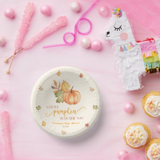 Bols En Carton Un Petit Citrouille Est En Route ! Baby shower (Fête)