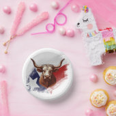 Bols En Carton Vache longhorne du Texas (Fête)