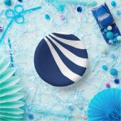 Bols En Carton Vague bleue et blanche (Fête)