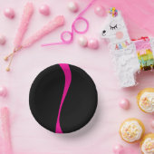 Bols En Carton Vagues simples 2 en Magenta et noir (Fête)