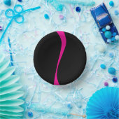 Bols En Carton Vagues simples 2 en Magenta et noir (Fête)