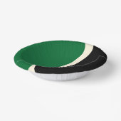 Bols En Carton Vagues simples 2 en vert, crème et noir (Angulaire)