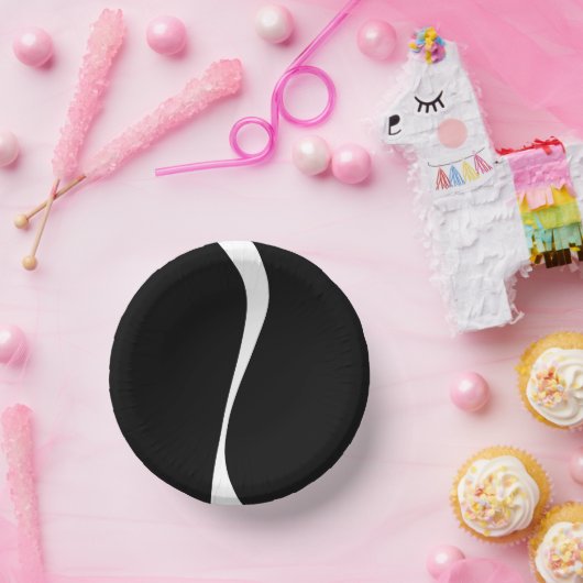 Bols En Carton Vagues simples 2 - Noir et blanc (Fête)