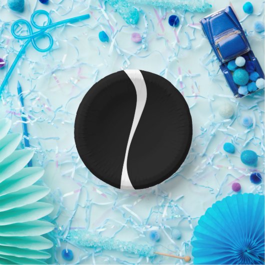 Bols En Carton Vagues simples 2 - Noir et blanc (Fête)