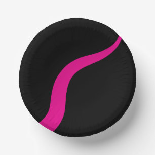 Bols En Carton Vagues simples 3 en Magenta et noir