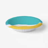 Bols En Carton Vagues simples 3 - Turquoise et Jaune (Angulaire)
