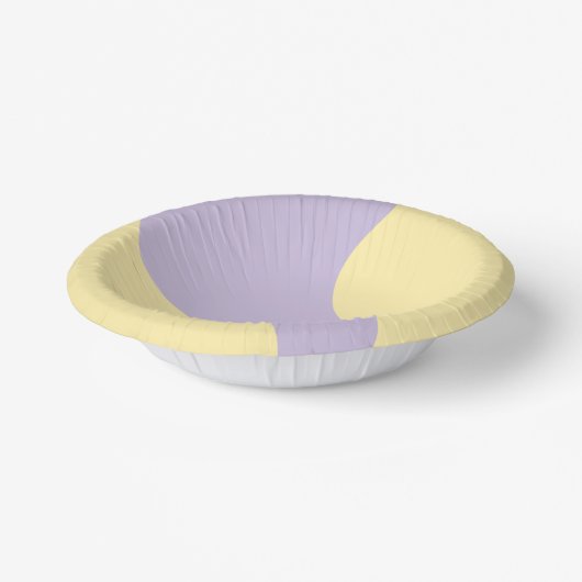 Bols En Carton Vagues simples en jaune pastel et violet (Angulaire)