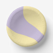 Bols En Carton Vagues simples en jaune pastel et violet (Recto)