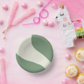 Bols En Carton Vagues simples en vert (Fête)