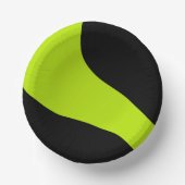 Bols En Carton Vagues simples en vert citron (Recto)
