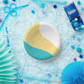 Bols En Carton Vagues simples - Motif floral Turquoise et Jaune (Fête)