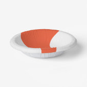 Bols En Carton Vagues simples - orange et blanc (Angulaire)