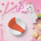 Bols En Carton Vagues simples - orange et blanc (Fête)