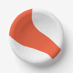 Bols En Carton Vagues simples - orange et blanc