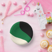 Bols En Carton Vagues simples - vert, crème et noir (Fête)