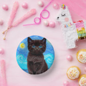 Bols En Carton Van Gogh Starry Night Black Cat (Fête)