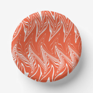 Bols En Carton Varé - orange et blanc