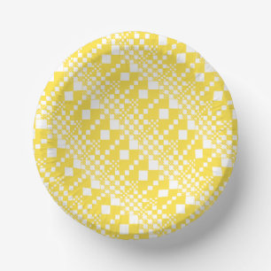 Bols En Carton Vérifié, Chèques en citron jaune et blanc