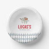 Bols En Carton Vintage Circus Elephant Boy Birthday Party (Recto)