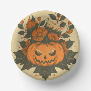 Bols En Carton Vintage/Halloween/Automne/citrouille