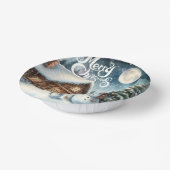 Bols En Carton Vintage/Russe/Snowman/Noël (Angulaire)