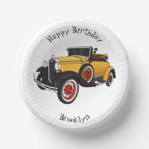 Bols En Carton Voiture jaune classique 1931